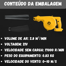 Soprador de folhas sem fio *soprador e aspirador de pó 2 em 1 (sem bateria)