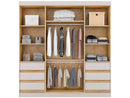 Guarda-roupa Casal com Espelho 4 Portas 6 Gavetas Araplac Sofia