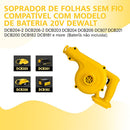 Soprador de folhas sem fio *soprador e aspirador de pó 2 em 1 (sem bateria)